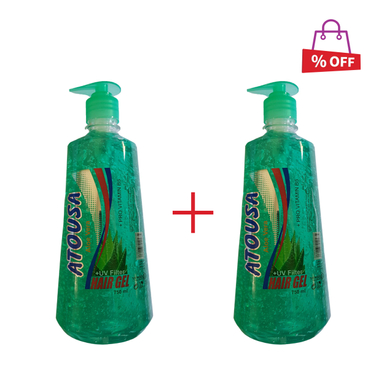 ژل مو آتوسا (Atousa) مدل Aloe Vera رنگ سبز حجم 750 میلی‌ لیتر مجموعه 2 عددی
