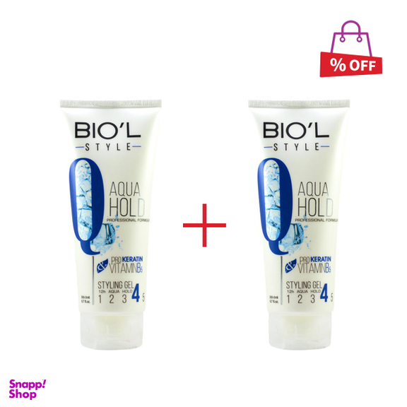 ژل مو بیول (Biol) مدل Aqua Hold حجم 200 میلی‌ لیتر مجموعه 2 عددی