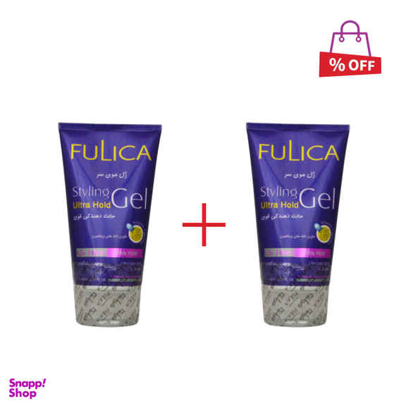ژل مو فولیکا (Fulica) با حالت دهندگی بسیار قوی حجم 150 میلی‌لیتر مجموعه 2 عددی