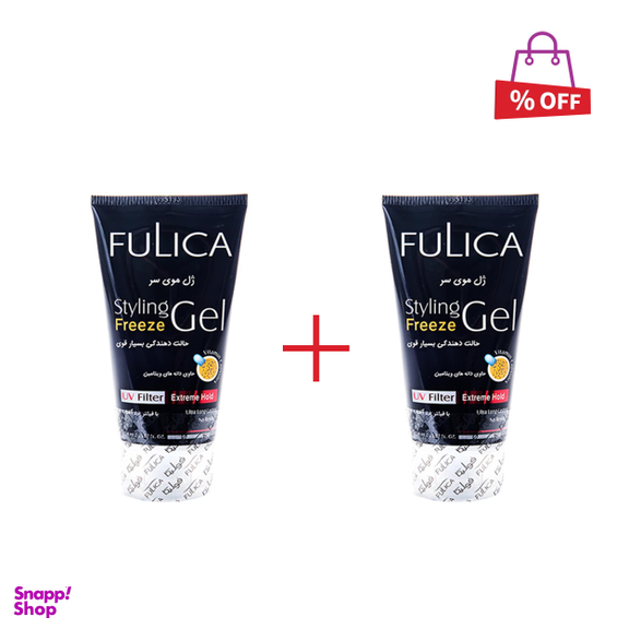 ژل مو فولیکا (Fulica) با حالت دهندگی بسیار قوی حجم 150 میلی‌لیتر مجموعه 2 عددی