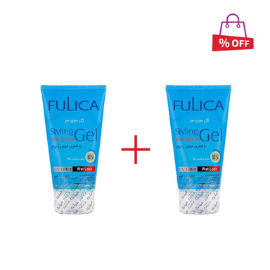 ژل موی مرطوب فولیکا (Fulica) مدل Wet Shine حجم 150 میلی‌لیتر مجموعه 2 عددی