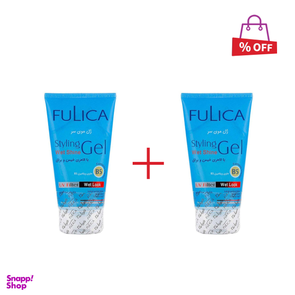 ژل موی مرطوب فولیکا (Fulica) مدل Wet Shine حجم 150 میلی‌لیتر مجموعه 2 عددی