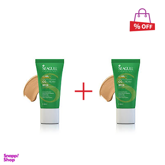سی سی کرم سی گل (Seagull) رنگی SPF30 مجموعه 2 عددی