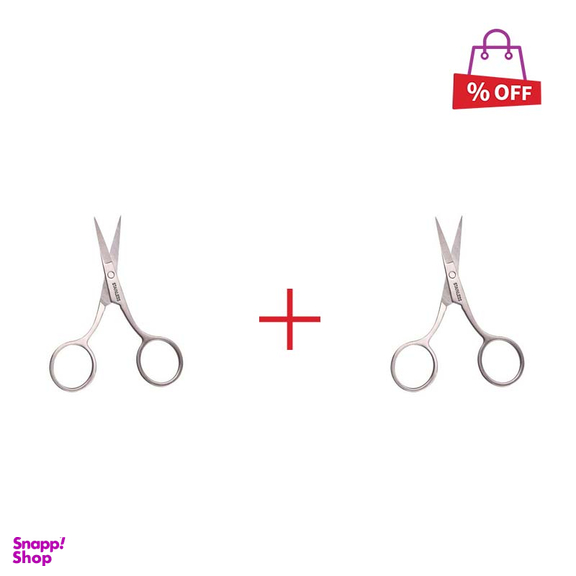 قیچی مژه و ابرو استیل مجموعه 2 عددی
