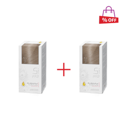 کیت رنگ مو زی فام (Zi Fam) شماره 9.1 رنگ بلوند یخی حجم 50 میلی‌لیتر مجموعه 2 عددی