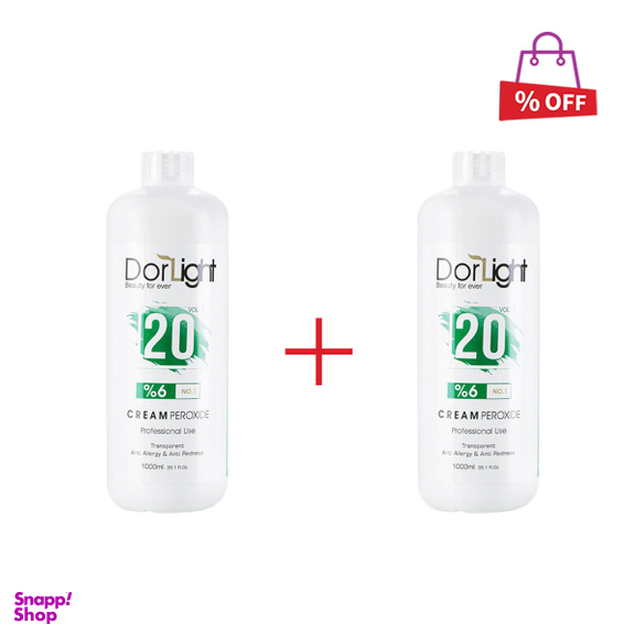 کرم اکسیدان دور لایت (DorLight) شماره 1 شش درصدی حجم 150 میلی‌لیتر مجموعه 2 عددی