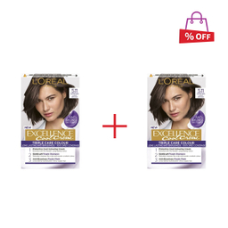 کیت رنگ مو لورآل (L'oreal) شماره 5.11 حجم 48 میلی‌لیتر مجموعه 2 عددی