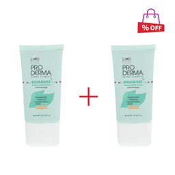 کرم پوشاننده رنگی پرودرما (Proderma) سری Roseavest مدل Natural Beige حجم 40 میلی‌لیتر مجموعه 2 عددی