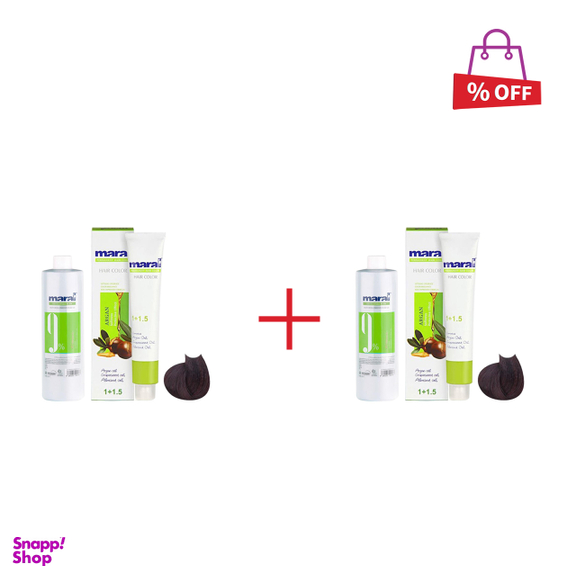 کیت رنگ مو مارال (Maral) شماره 2.99 رنگ بادمجانی مجموعه 2 عددی