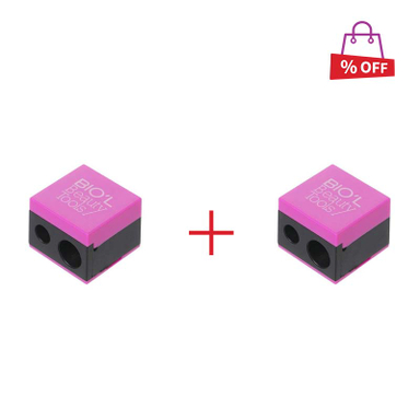 مداد تراش آرایشی بیول (Biol) مدل Sharp رنگ صورتی مجموعه 2 عددی