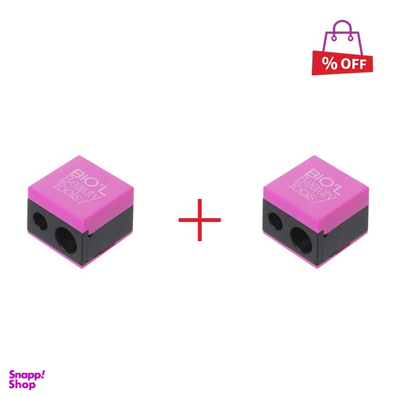 مداد تراش آرایشی بیول (Biol) مدل Sharp رنگ صورتی مجموعه 2 عددی