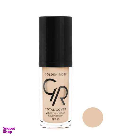 کرم پودر گلدن رز (Golden Rose) مدل Total Cover حجم 30 میلی‌لیتر