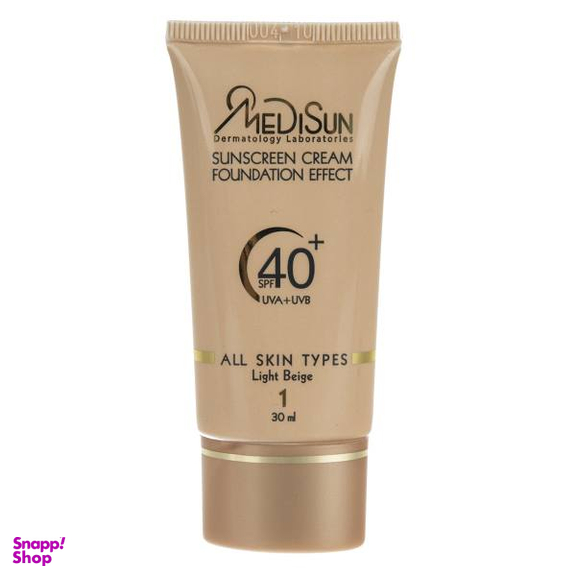 کرم پودر ضد آفتاب مدیسان (Medisun) سری All Skin مدل Foundation Effect حجم 30 میلی‌لیتر