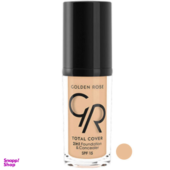 کرم پودر گلدن رز (Golden Rose) مدل Total Cover حجم 30 میلی‌لیتر
