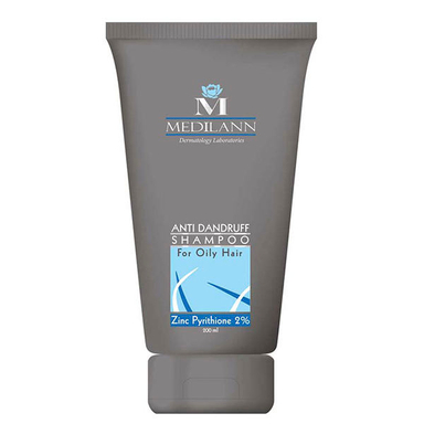شامپو مو مدیلن (Medilann) مدل Zinc Pyrithione2% Anti Dandruff مناسب موی چرب حجم 200 میلی لیتر