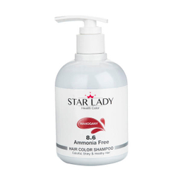 شامپو رنگ مو استار لیدی (Star Lady) شماره 8.6 رنگ ماهگونی حجم 300 میلی‌ لیتر