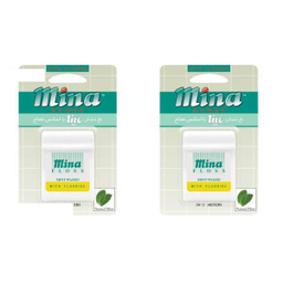 نخ دندان مینا (Mina) مدل Mint طول 50 متر بسته 2 عددی