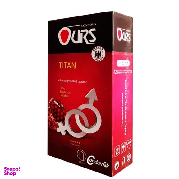 کاندوم انار اورز (Ours) مدل Titan بسته 12 عددی