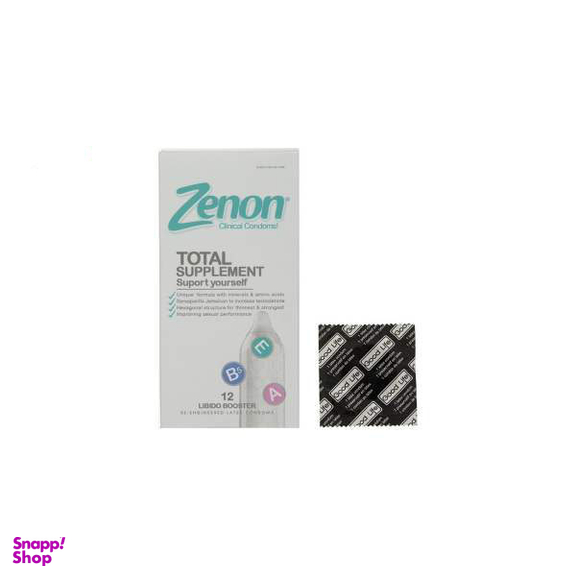 کاندوم مدل Total Supplement زنون (Zenon) بسته 12 عددی به همراه یک عدد کاندوم Good Life