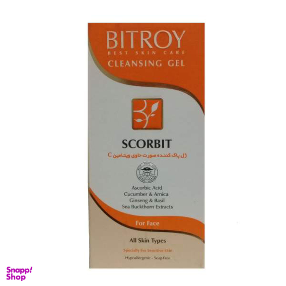 ژل پاک‌ کننده صورت بیتروی (Bitroy) مدل Scorbit حجم 150 میلی‌لیتر