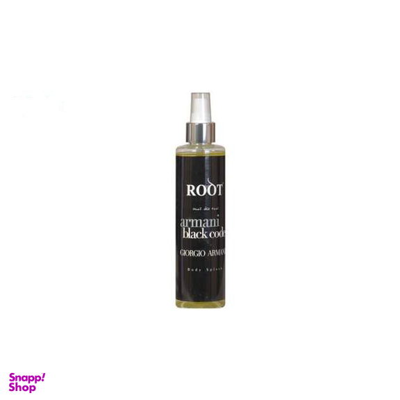 اسپری خوش بو کننده و ضدتعریق مردانه روت (Root) مدل armani black code حجم 250 میلیلیتر