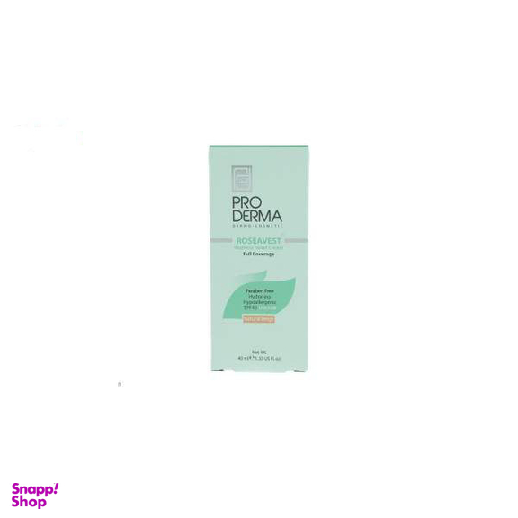 کرم پوشاننده رنگی پرودرما (Proderma) سری Roseavest مدل Natural Beige حجم 40 میلی‌لیتر