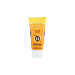 کرم ضد آفتاب سان سیف (Sun safe) SPF 35 رنگی فاقد چربی حجم 50 میلی‌‌لیتر