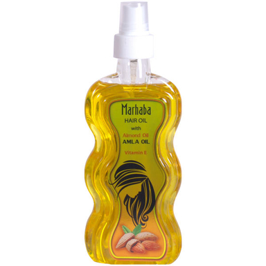 روغن مو ضد ریزش و تقویت کننده مرحبا (Marhaba) مدل Almond Oil حجم 175 میلی‌ لیتر