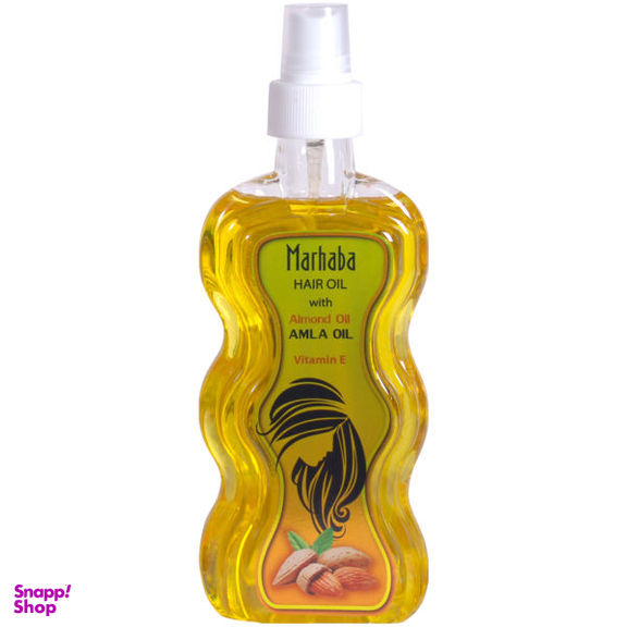 روغن مو ضد ریزش و تقویت کننده مرحبا (Marhaba) مدل Almond Oil حجم 175 میلی‌ لیتر