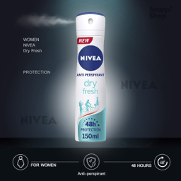 اسپری بدن زنانه نیوآ (Nivea) مدل Dry Fresh حجم 150 میلی‌لیتر