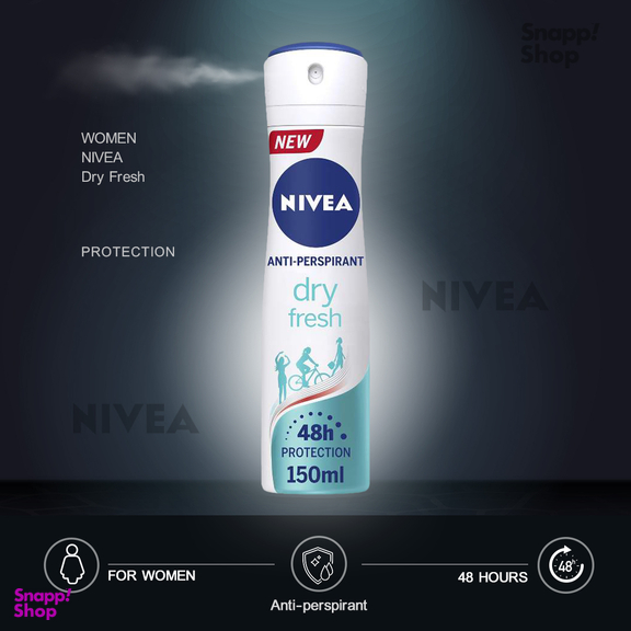 اسپری بدن زنانه نیوآ (Nivea) مدل Dry Fresh حجم 150 میلی‌لیتر