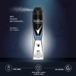 اسپری مردانه رکسونا مدل Invisible Ice Fresh حجم 200 میلی‌ لیتر