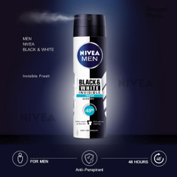 اسپری ضد تعریق مردانه نیوآ (Nivea) مدل Invisible Fresh حجم 150 میلی‌ لیتر