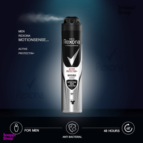اسپری ضد تعریق مردانه رکسونا (Rexona) مدل Invisible Active Protection حجم 200 میلی‌ لیتر