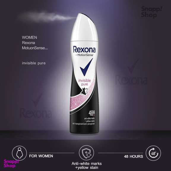 اسپری ضد تعریق زنانه رکسونا (Rexona) مدل Invisible Pure حجم 200 میلی لیتر