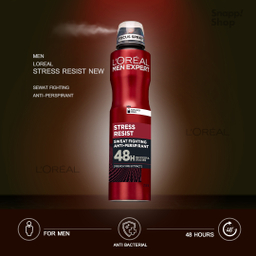 اسپری خوشبو‌کننده بدن مردانه لورآل (Loreal) مدل Stress Reisist New حجم 250 میلی‌ لیتر