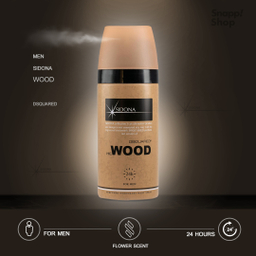 اسپری خوشبو کننده بدن مردانه سیدونا (Sidona) مدل WOOD حجم 150 میلی‌‌لیتر