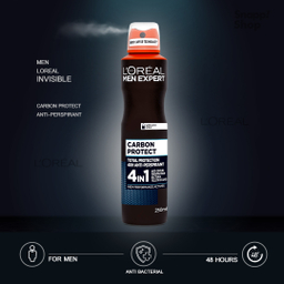 اسپری خوشبو‌کننده بدن مردانه لورآل (Loreal) مدل Carbon Protect New حجم 250 میلی‌لیتر