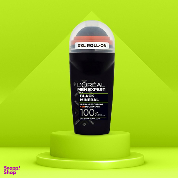 رول ضد تعریق مردانه لورآل (Loreal) مدل Black Mineral حجم 50 میلیلیتر