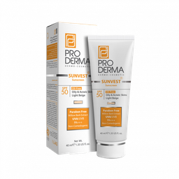 کرم ضد آفتاب فاقد چربی پرودرما (Pro Derma) SPF50 مناسب پوست های چرب و جوش دار حجم 40 میلی‌لیتر