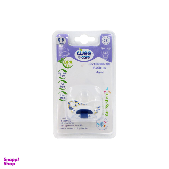 پستانک ارتودنسی مات چاپدار وی کر (wee care) مدل joyful سایز 1