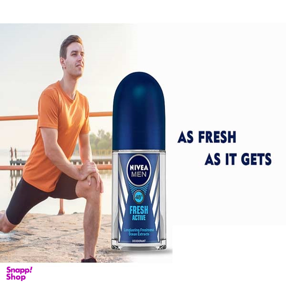 مام رول ضد تعریق مردانه نیوآ (Nivea) مدل Fresh Active حجم 50 میلی لیتر بسته 2 عددی