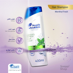 شامپو مو هد اند شولدرز (Head & shoulders) مدل Menthol Fresh حجم 400 میلی‌لیتر