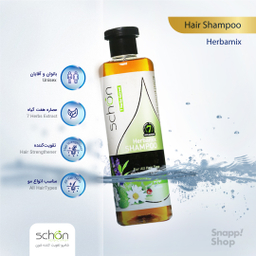 شامپو مو تقویت کننده شون (Schon) مدل Herbamix حجم 300 میلی‌ لیتر