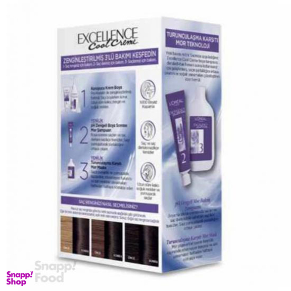 کیت رنگ مو لورآل (L'oreal) مدل Excellence شماره 8.11 حجم 48 میلی لیتر