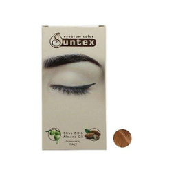 کیت رنگ ابرو سانتکس (Suntex) شماره HO6-E7.34 رنگ عسلی حجم 30 میلی‌لیتر مجموعه 2 عددی