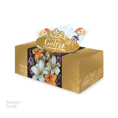 دستمال کاغذی 100 برگ گلریز (Golriz) مدل گلریز طلایی
