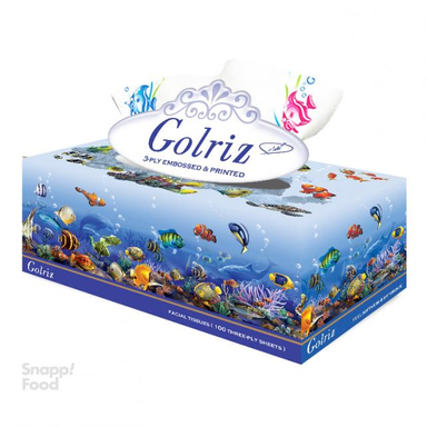 دستمال کاغذی 100 برگ گلریز (Golriz) مدل آکواریوم