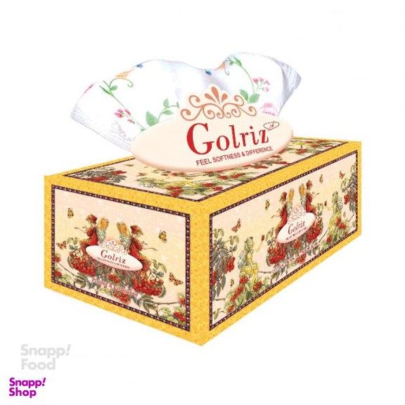 دستمال کاغذی 100 برگ گلریز (Golriz) مدل پریا