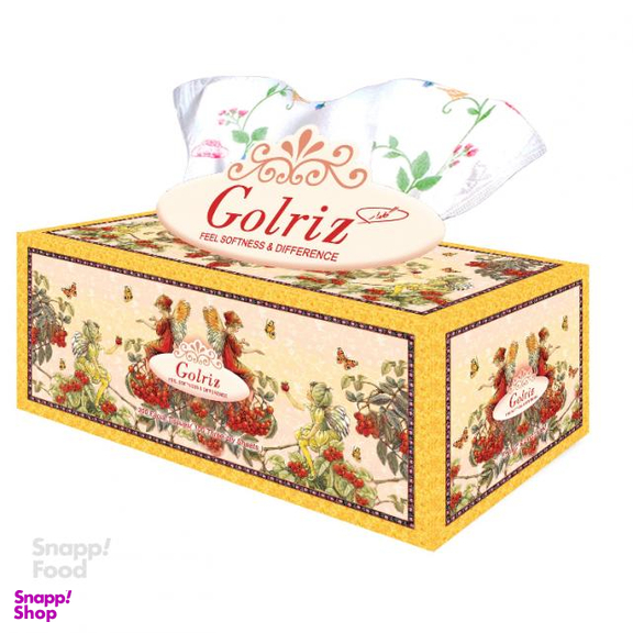 دستمال کاغذی 100 برگ گلریز (Golriz) مدل پریا